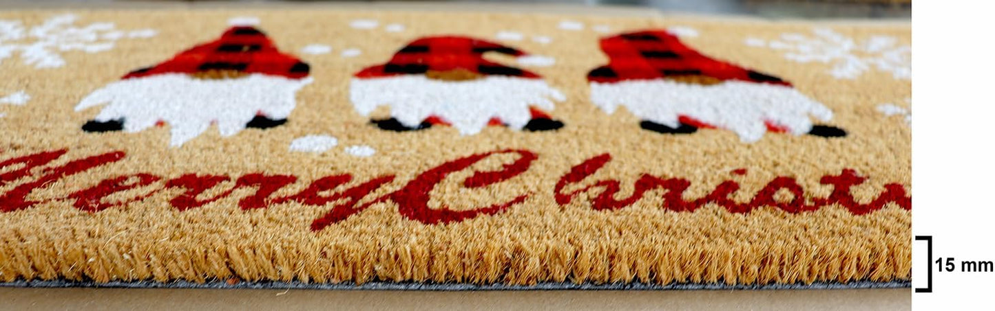 PVC Printed Christmas Gnome Door Mat 40cmx80cm