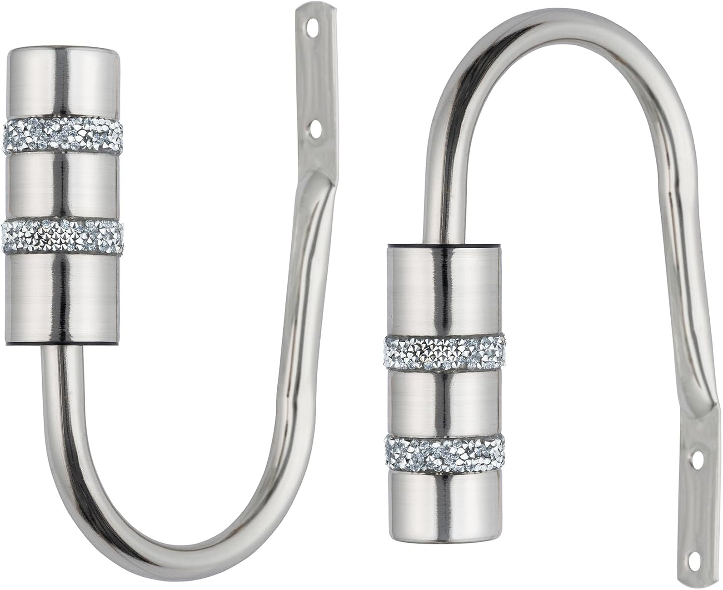 Diamante Barrel Metal Extendable Curtain Pole With Rings and Fittings, In a Variety of Colours and Sizes (25/28mm)