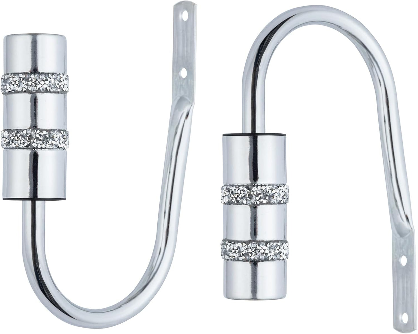 Diamante Barrel Metal Extendable Curtain Pole With Rings and Fittings, In a Variety of Colours and Sizes (25/28mm)