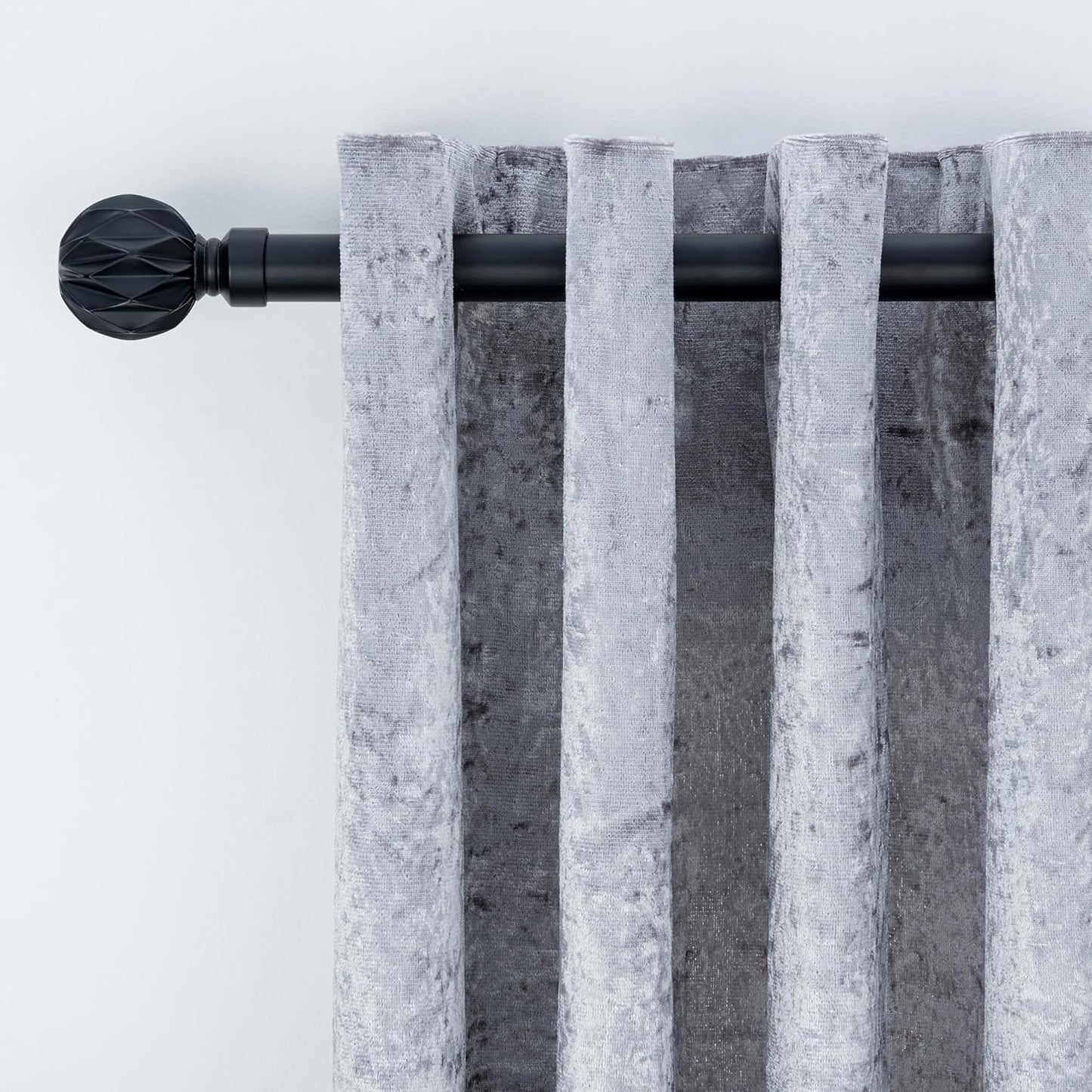 Geo Ball Metal Extendable Curtain Pole With Rings and Fittings (25/28mm)