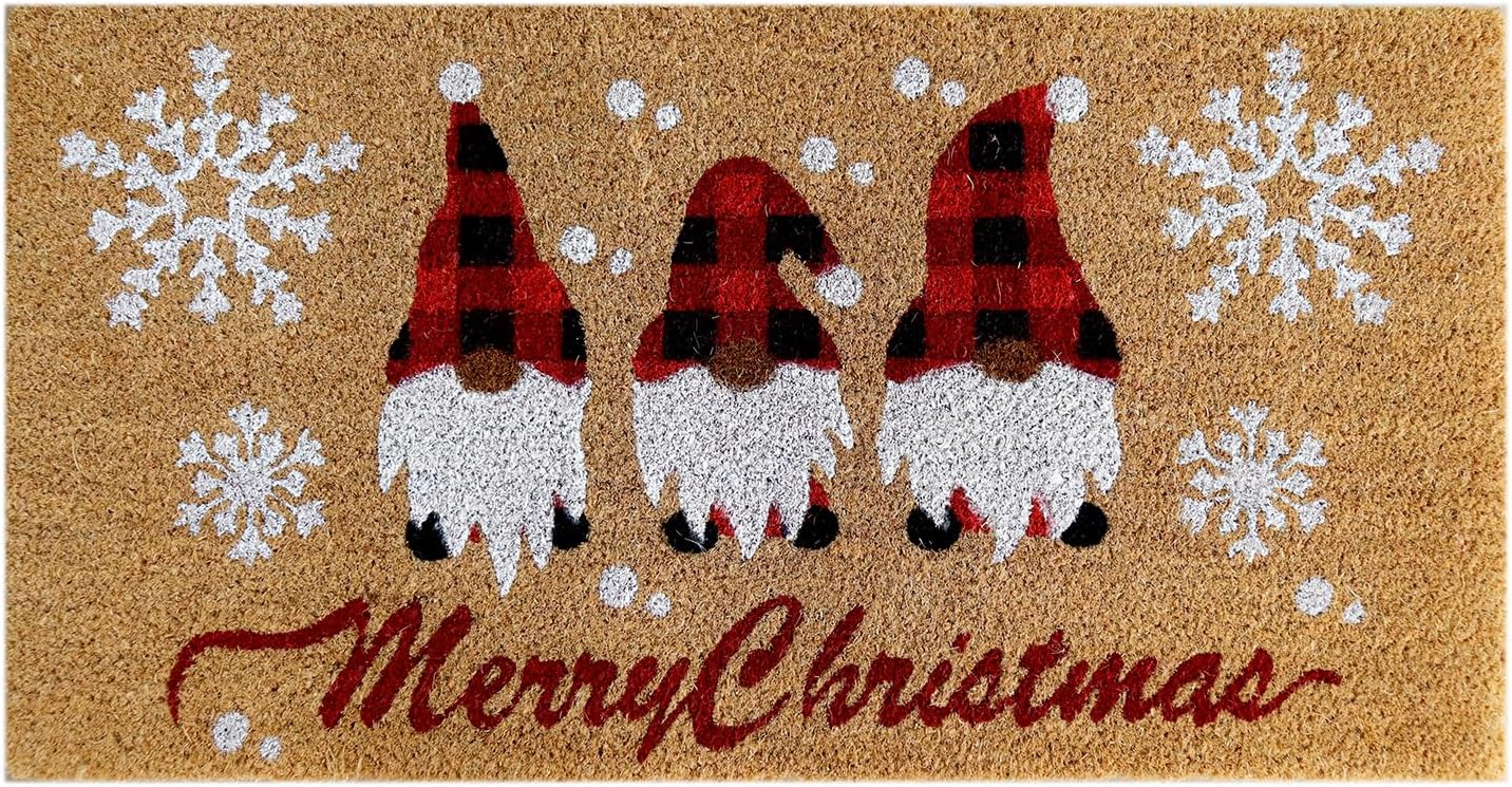 PVC Printed Christmas Gnome Door Mat 40cmx80cm