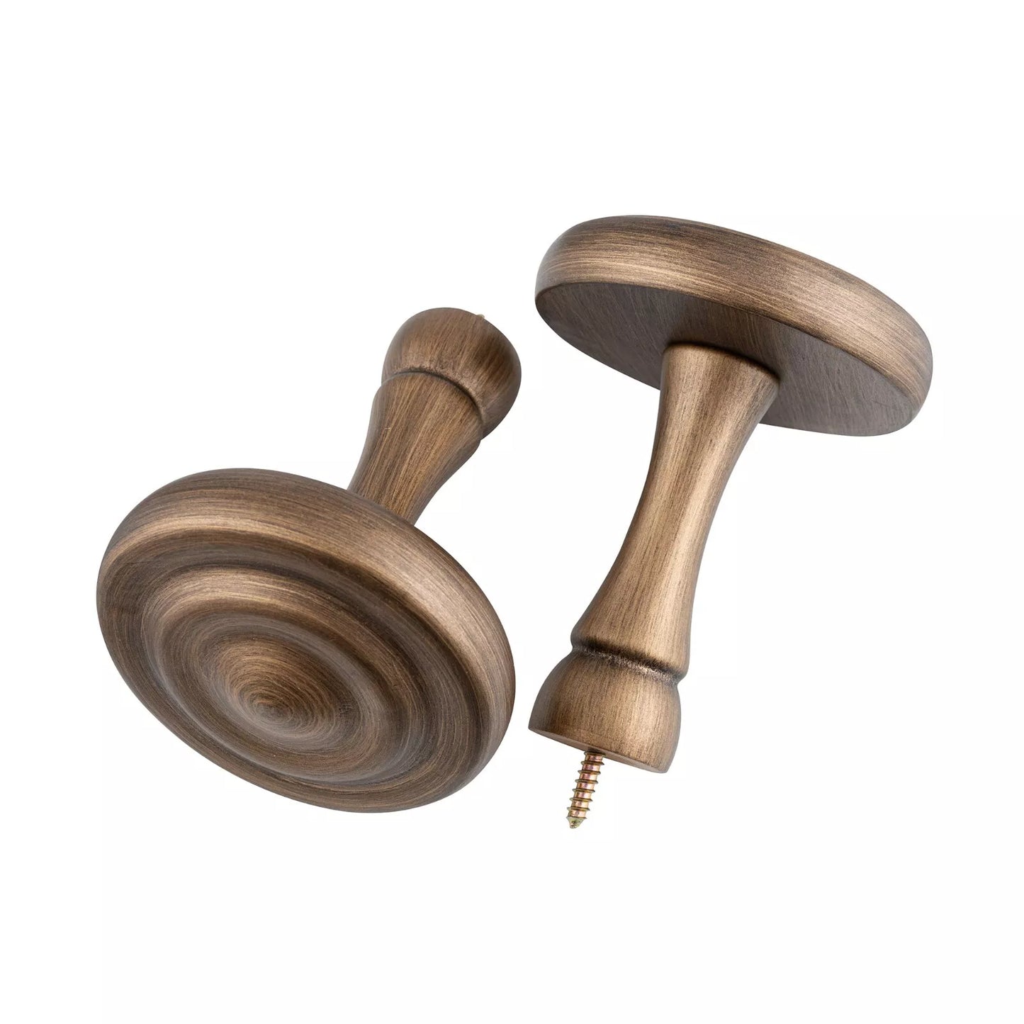 Ribbed Wooden Curtain Pole with Rings and Fittings, In a Variety of Colours and Sizes (35mm)