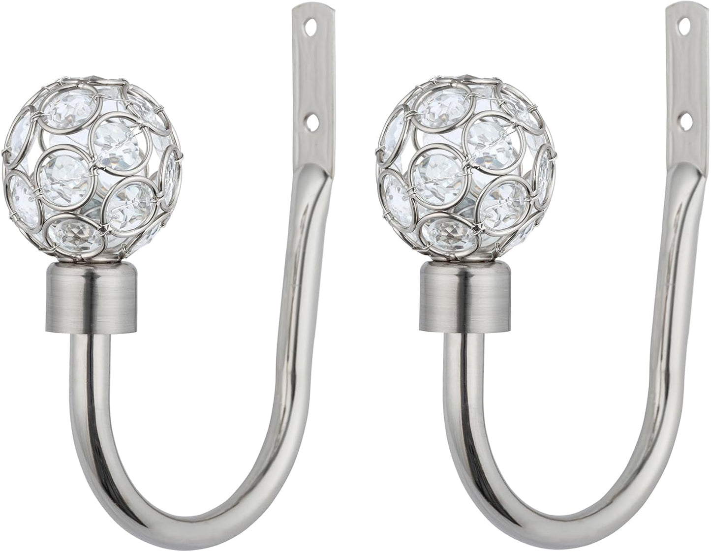 Beaded Gem Metal Extendable Curtain Pole With Rings and Fittings (25/28mm)