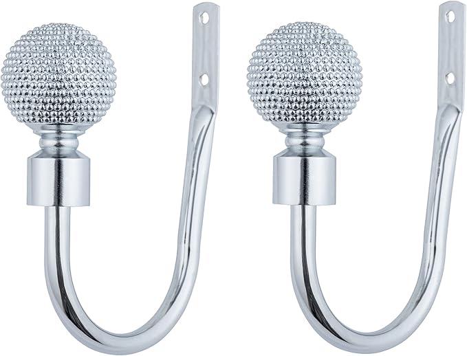Beaded Ball Metal extendable Curtain Pole With Rings and Fittings (25/28mm)