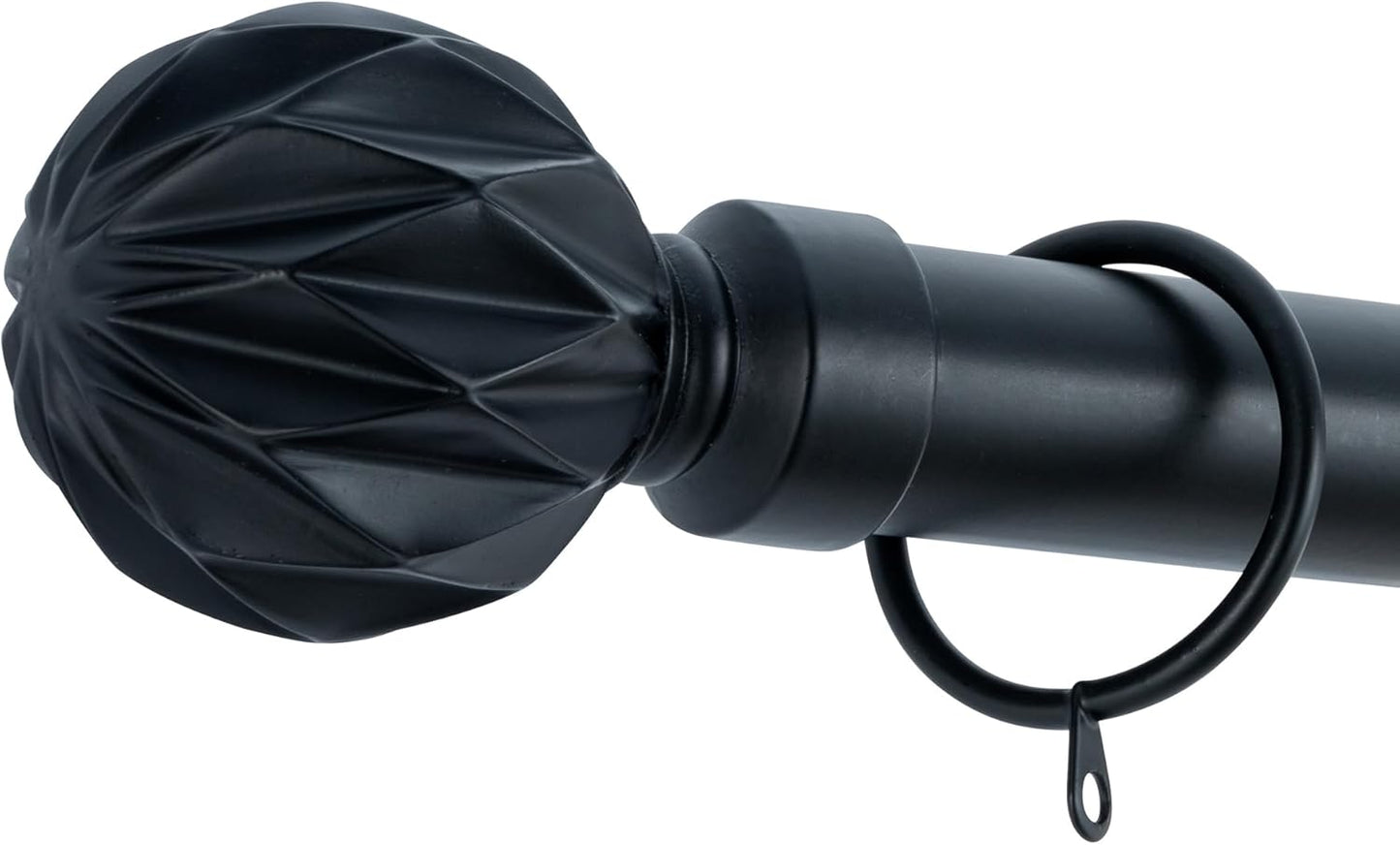 Geo Ball Metal Extendable Curtain Pole With Rings and Fittings (25/28mm)