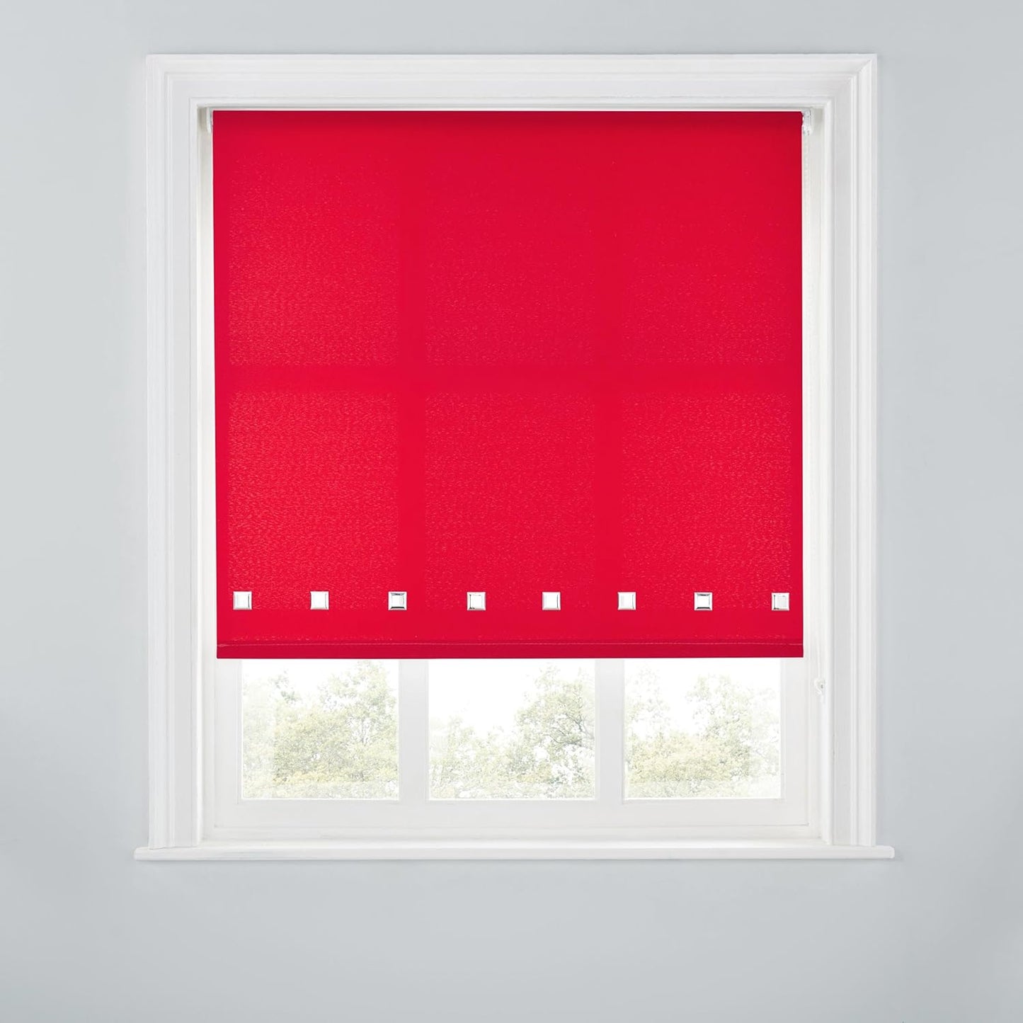 Premium Trimmable Square Eyelet Roller Window Blind – Light Filtering Fabric, Child Safe Chain for Bedroom, Kitchen, Living Room