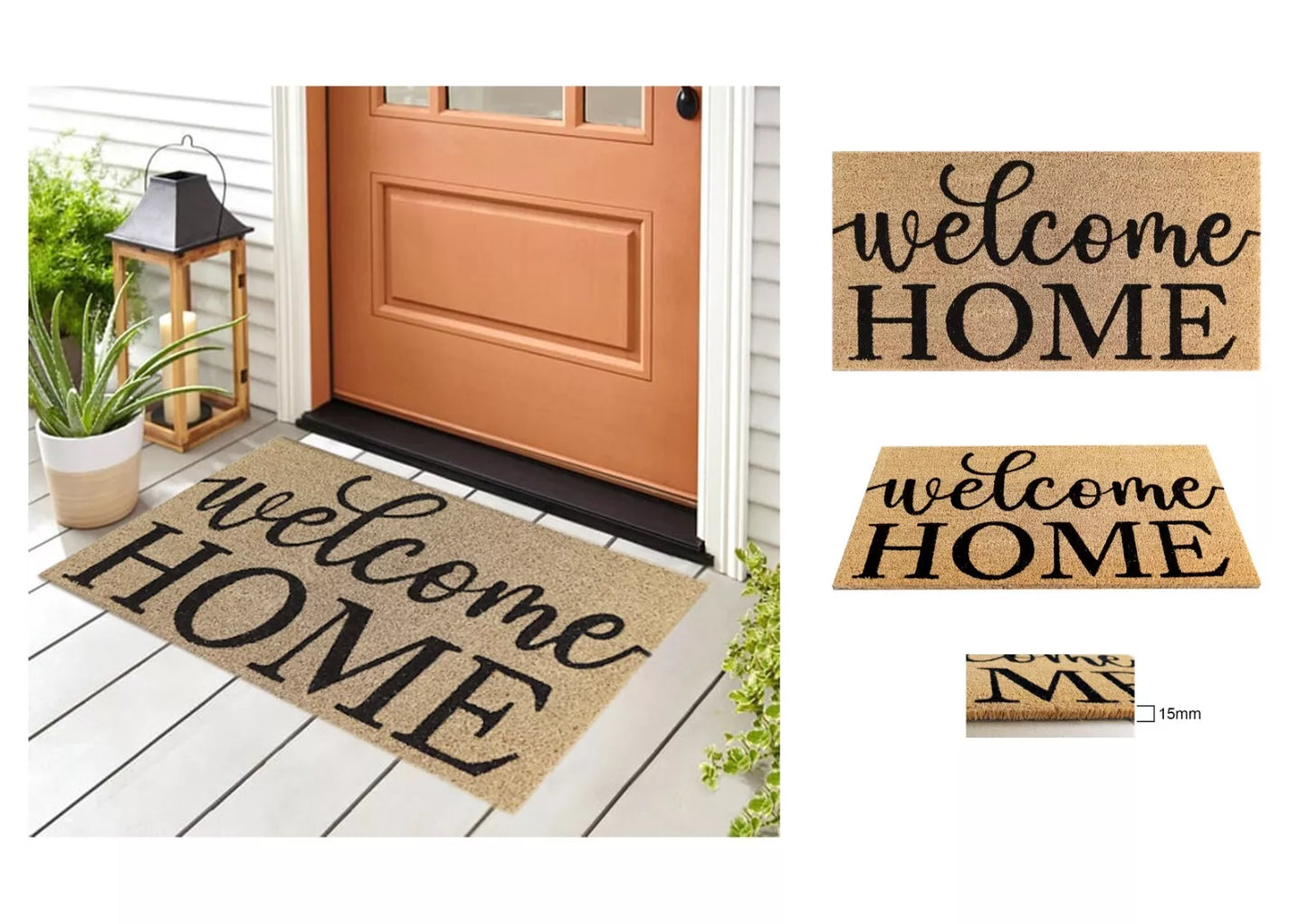 PVC Printed Welcome Home Door Mat 40cmx80cm