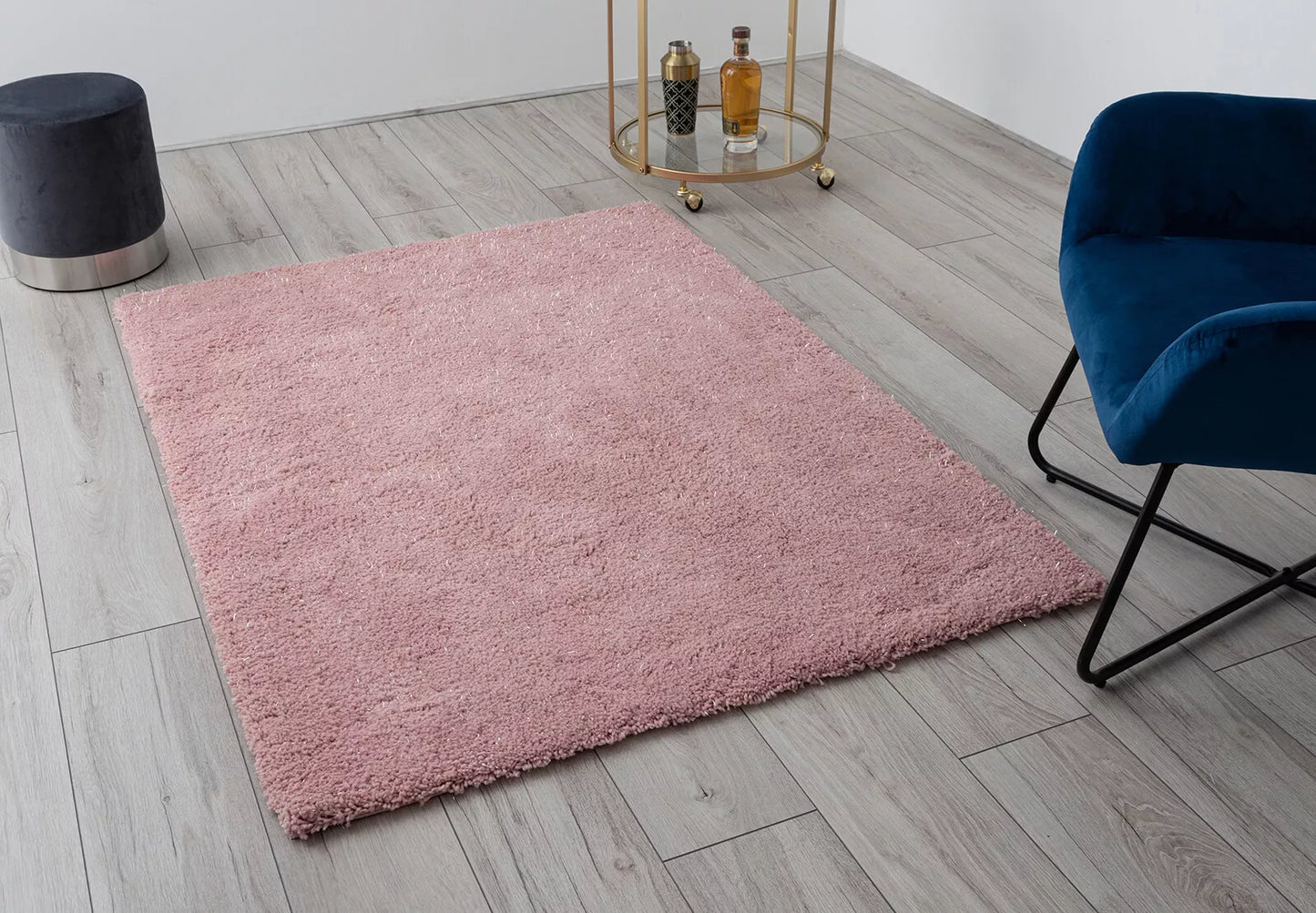 Rome Sparkle Shaggy Rug Ultra Soft 110cm x 150cm