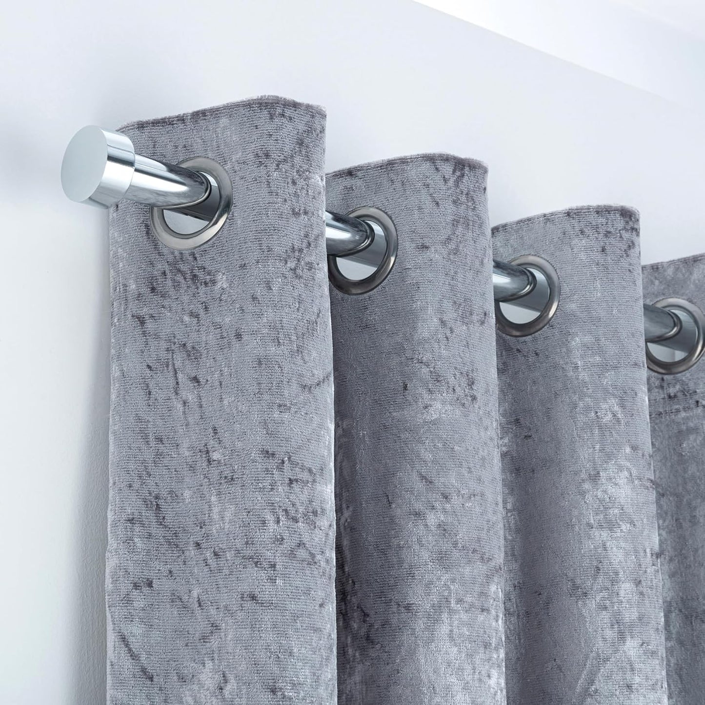 Stud End Metal Extendable Curtain Pole With Rings and Fittings (25/28mm)