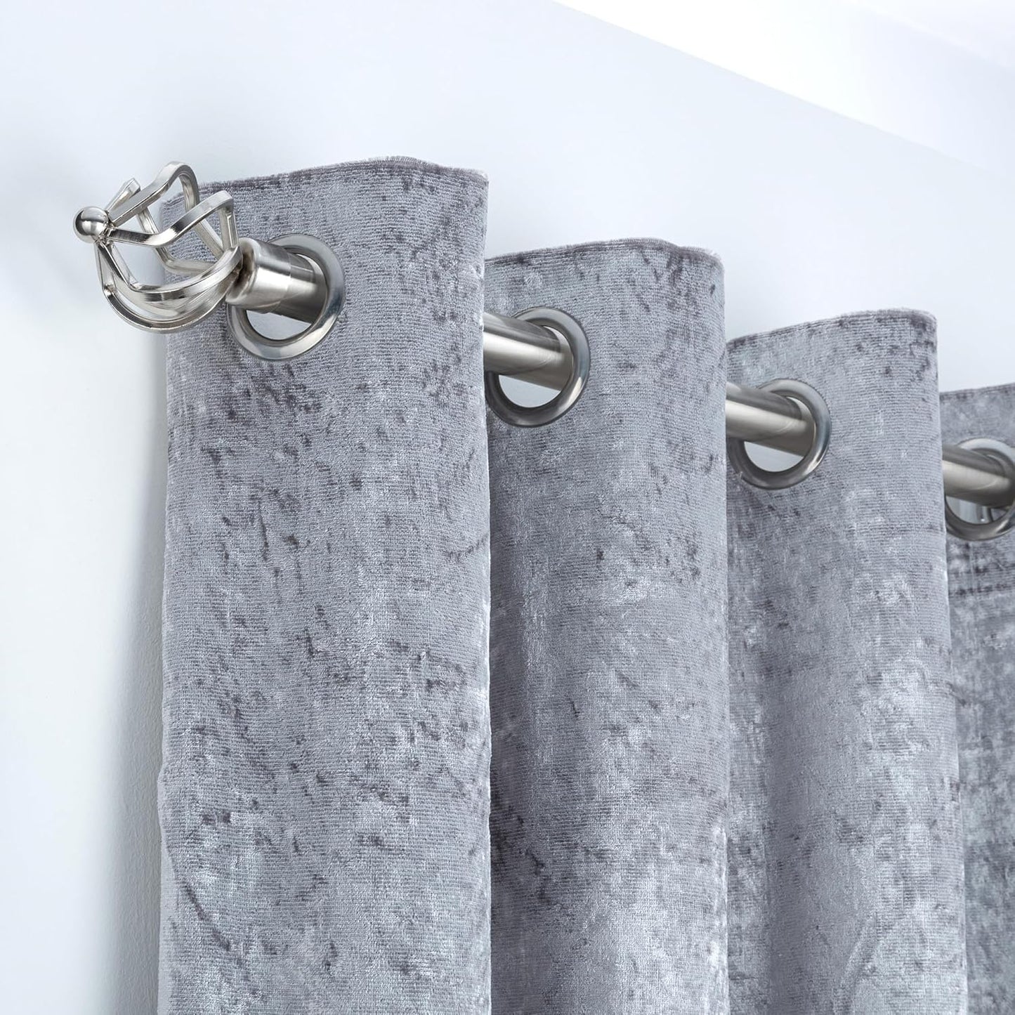 Twisted Metal Extendable Curtain Pole with Rings and Fittings (25/28mm)