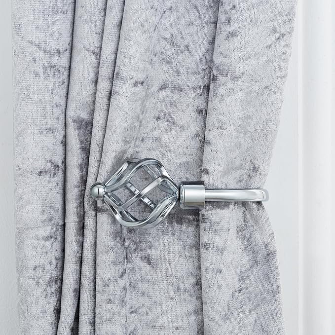Twisted Metal Extendable Curtain Pole with Rings and Fittings (25/28mm)