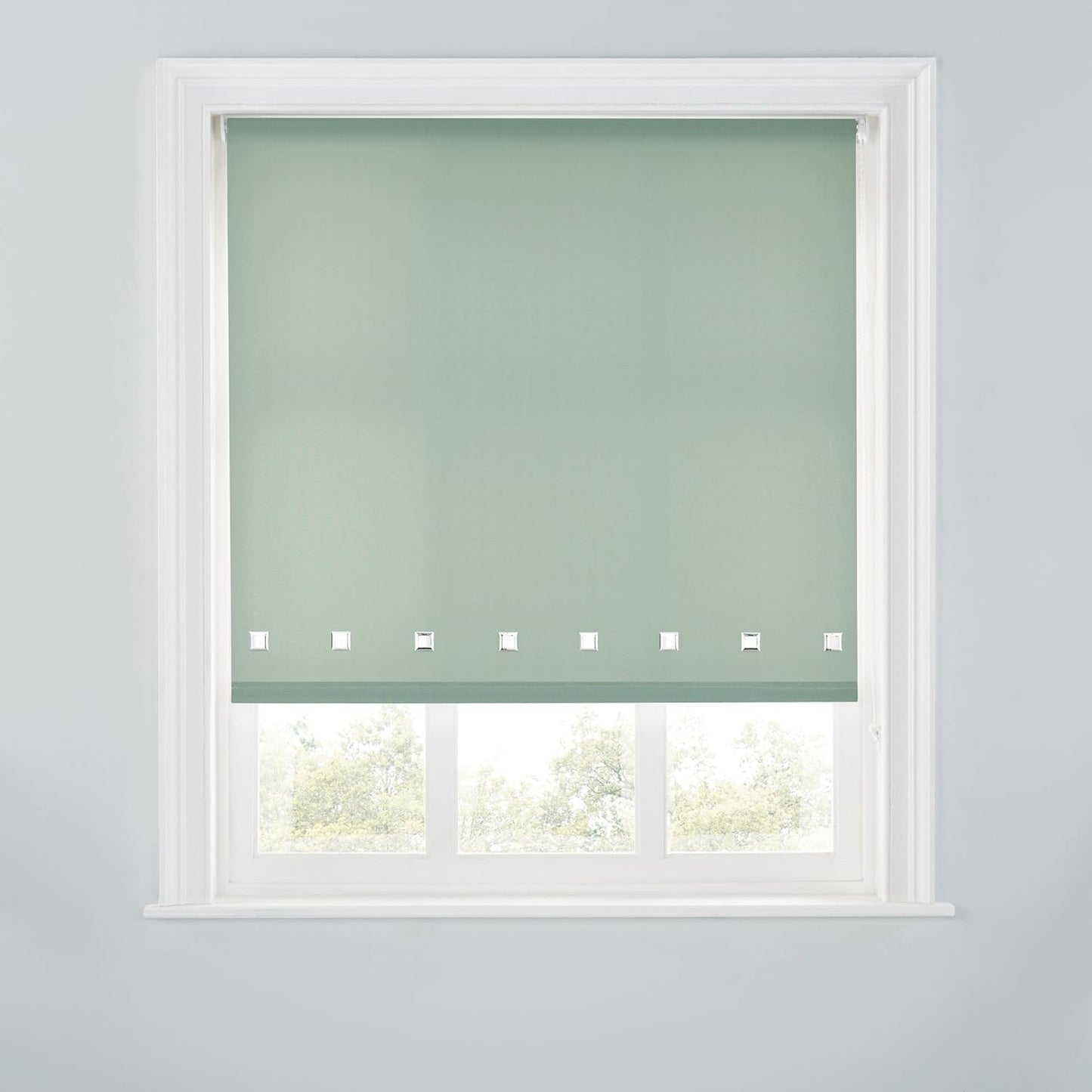Premium Trimmable Square Eyelet Roller Window Blind – Light Filtering Fabric, Child Safe Chain for Bedroom, Kitchen, Living Room