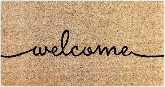 PVC Printed Welcome Coir Door Mat 40cmx80cm