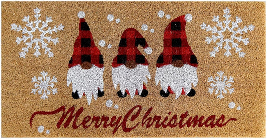 PVC Printed Christmas Gnome Door Mat 40cmx80cm