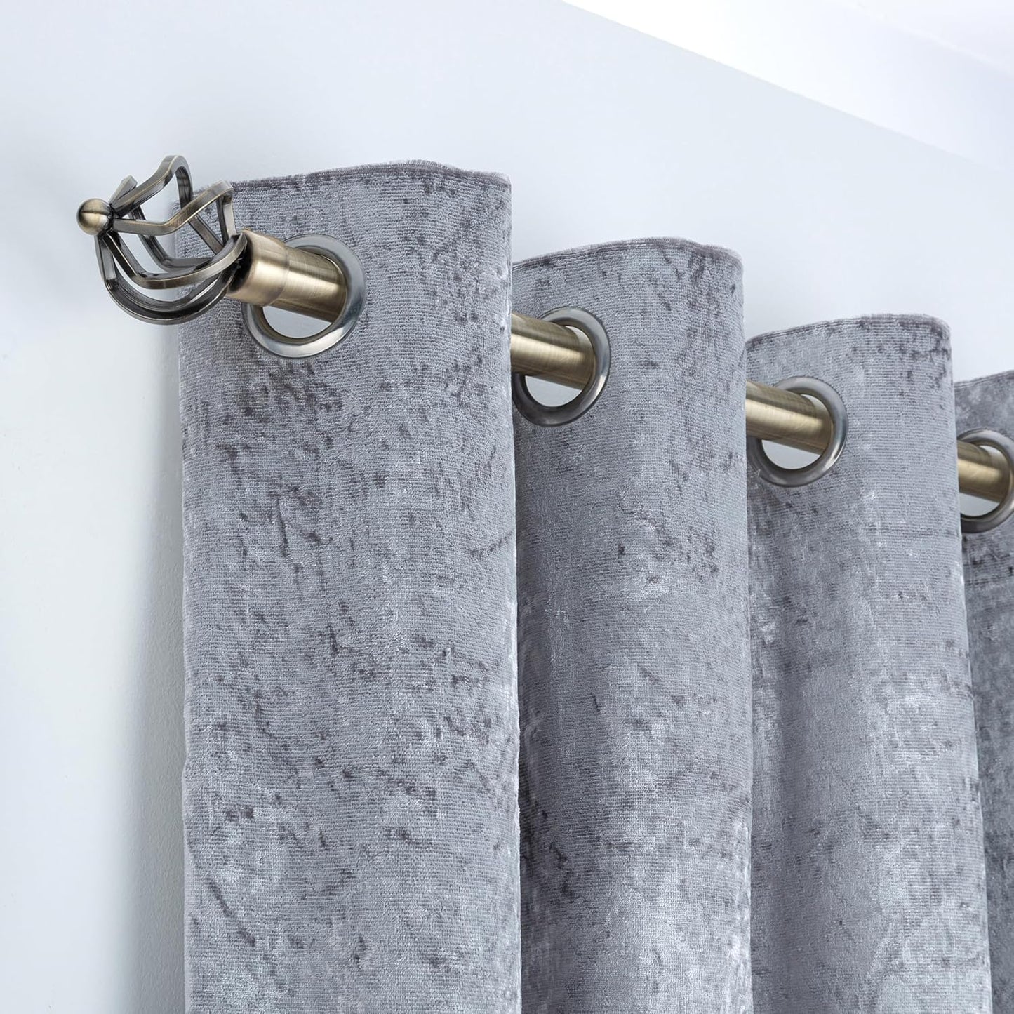 Twisted Metal Extendable Curtain Pole with Rings and Fittings (25/28mm)