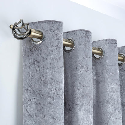 Twisted Metal Extendable Curtain Pole with Rings and Fittings (25/28mm)