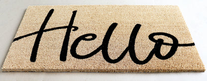PVC Printed Hello Coir Door Mat 40cmx80cm