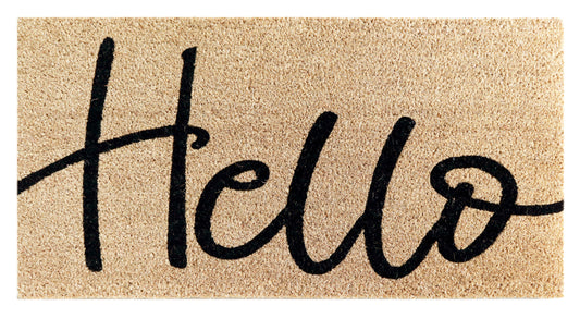 PVC Printed Hello Coir Door Mat 40cmx80cm