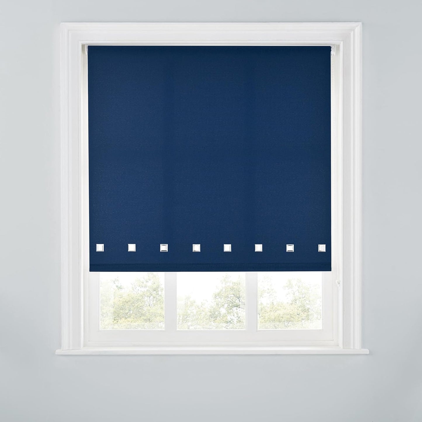 Premium Trimmable Square Eyelet Roller Window Blind – Light Filtering Fabric, Child Safe Chain for Bedroom, Kitchen, Living Room