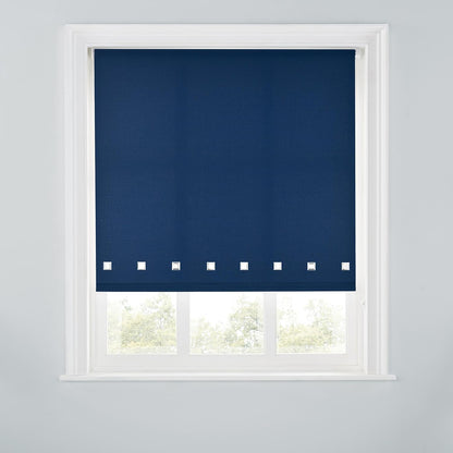 Premium Trimmable Square Eyelet Roller Window Blind – Light Filtering Fabric, Child Safe Chain for Bedroom, Kitchen, Living Room
