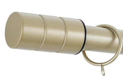 Plain Barrel Metal Extendable Curtain Pole with Rings and Fittings (25/28mm)