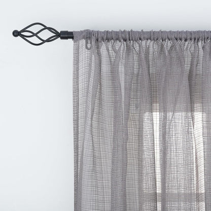 Small Twisted Metal Extendable Curtain Pole With Rings and Fittings (13/16mm)