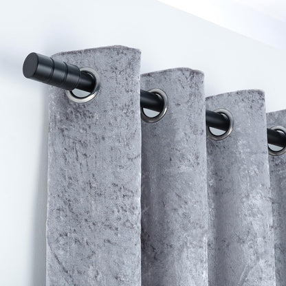 Plain Barrel Metal Extendable Curtain Pole with Rings and Fittings (25/28mm)