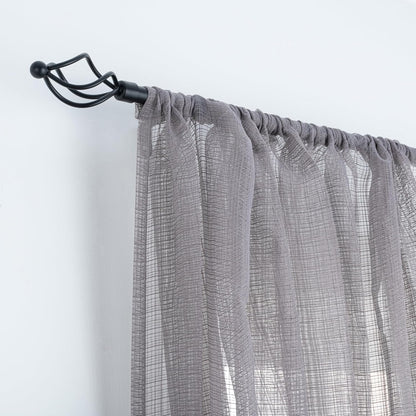 Small Twisted Metal Extendable Curtain Pole With Rings and Fittings (13/16mm)