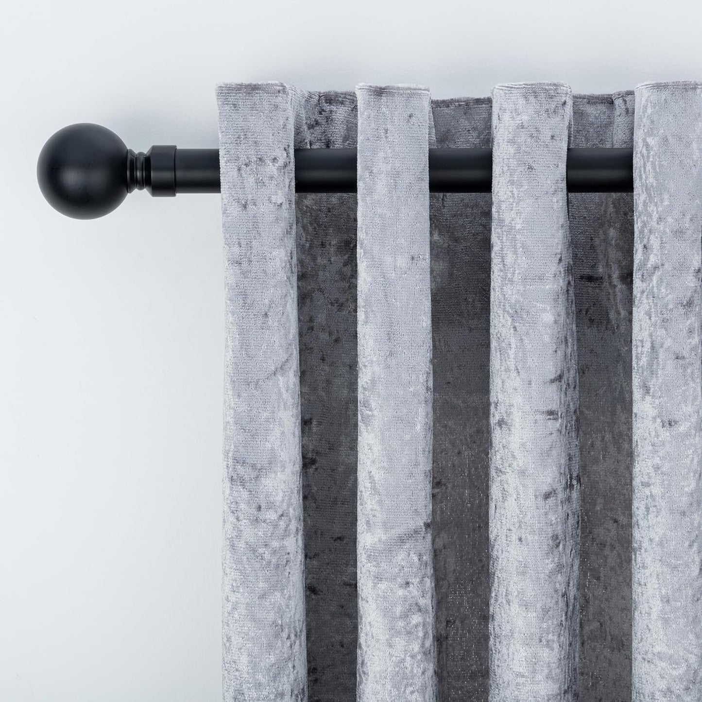 Plain Round Ball Metal Extendable Curtain Pole with Rings and Fittings (25/28mm)