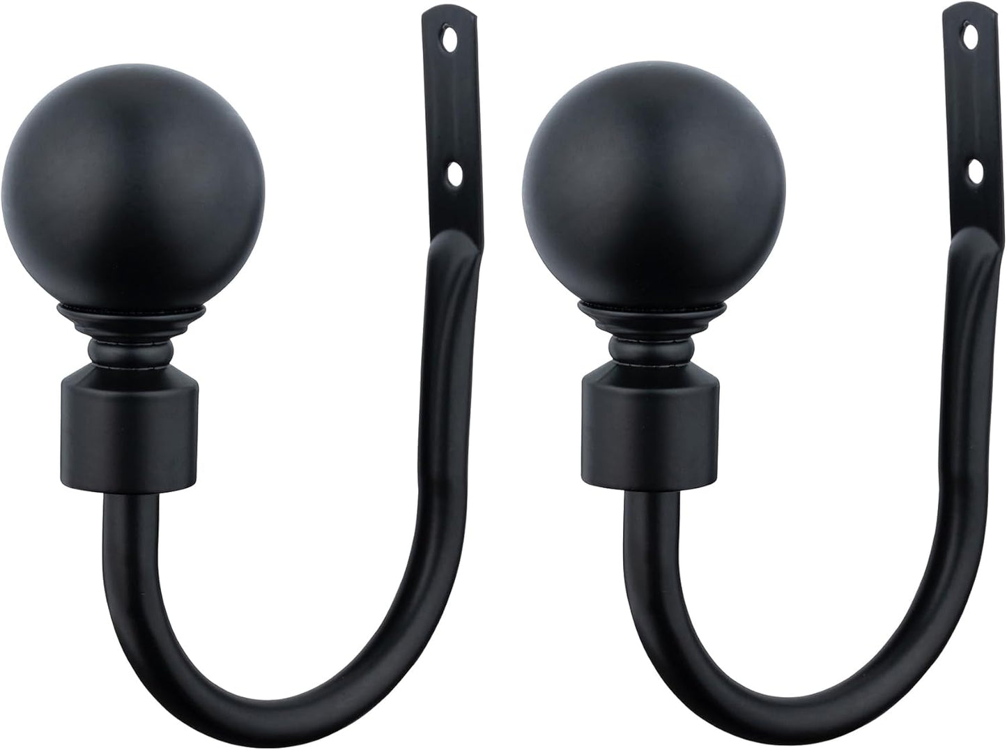 Plain Round Ball Metal Extendable Curtain Pole with Rings and Fittings (25/28mm)