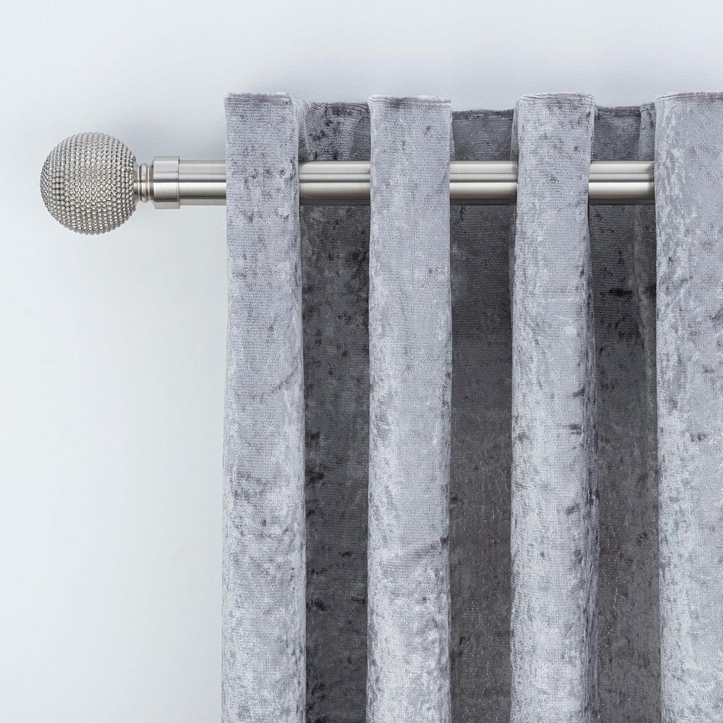 Beaded Ball Metal extendable Curtain Pole With Rings and Fittings (25/28mm)