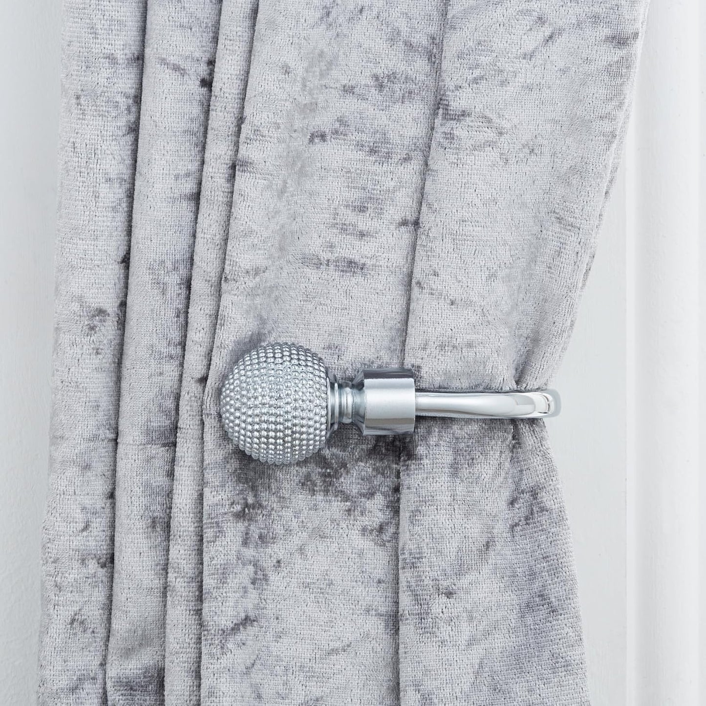 Beaded Ball Metal extendable Curtain Pole With Rings and Fittings (25/28mm)