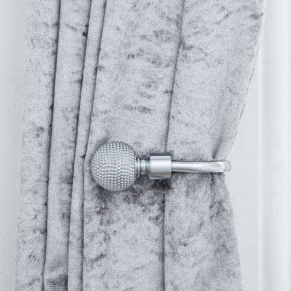 Beaded Ball Metal extendable Curtain Pole With Rings and Fittings (25/28mm)