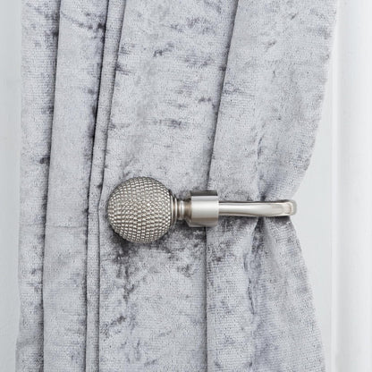 Beaded Ball Metal extendable Curtain Pole With Rings and Fittings (25/28mm)