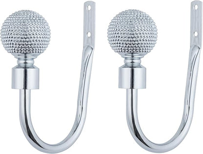 Beaded Ball Metal extendable Curtain Pole With Rings and Fittings (25/28mm)