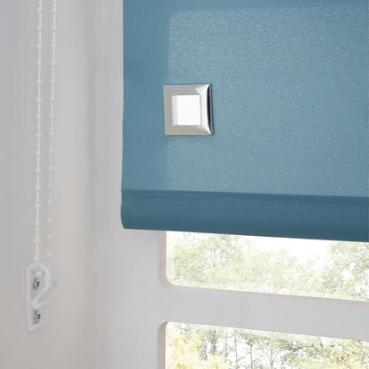 Premium Trimmable Square Eyelet Roller Window Blind – Light Filtering Fabric, Child Safe Chain for Bedroom, Kitchen, Living Room