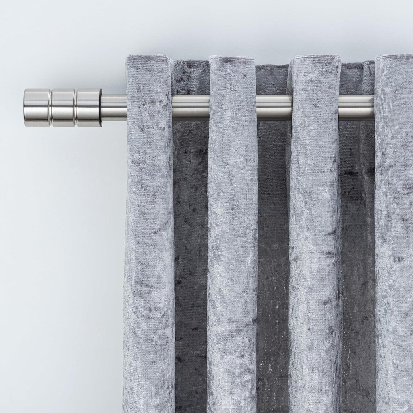 Plain Barrel Metal Extendable Curtain Pole with Rings and Fittings (25/28mm)