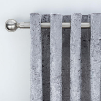 Plain Round Ball Metal Extendable Curtain Pole with Rings and Fittings (25/28mm)