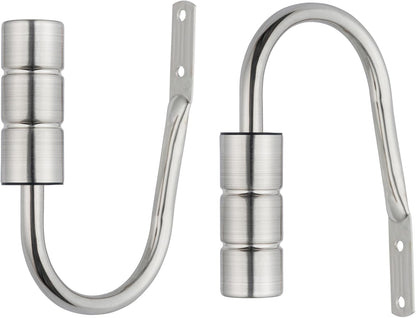 Plain Barrel Metal Extendable Curtain Pole with Rings and Fittings (25/28mm)