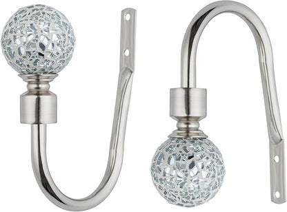 Crackle Ball Metal Extendable Curtain Pole with Rings and Fittings (25/28mm)