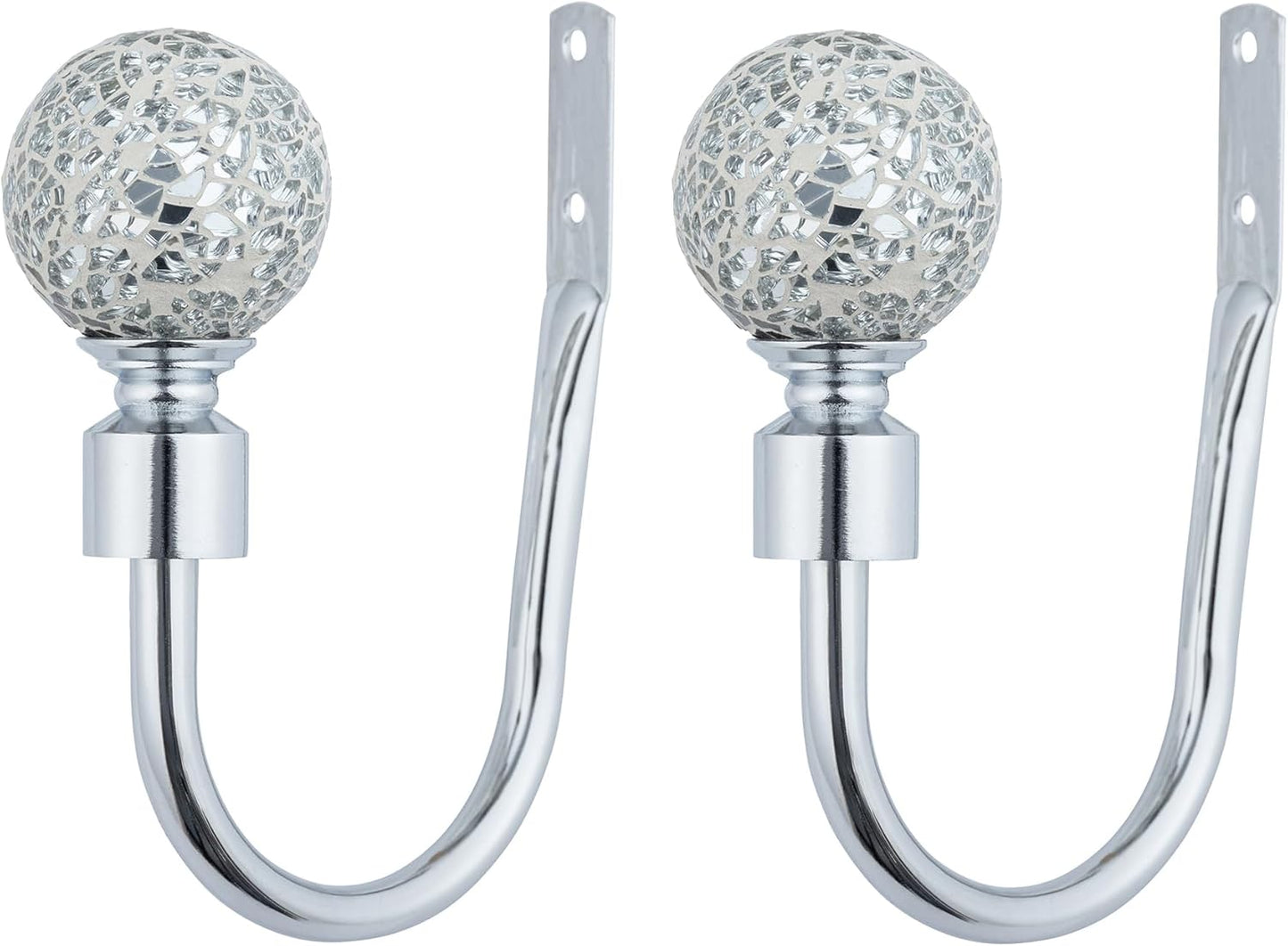 Crackle Ball Metal Extendable Curtain Pole with Rings and Fittings (25/28mm)
