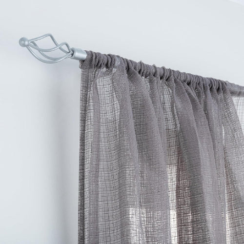 Small Twisted Metal Extendable Curtain Pole With Rings and Fittings (13/16mm)