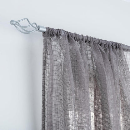 Small Twisted Metal Extendable Curtain Pole With Rings and Fittings (13/16mm)