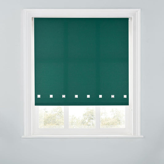Premium Trimmable Square Eyelet Roller Window Blind – Light Filtering Fabric, Child Safe Chain for Bedroom, Kitchen, Living Room