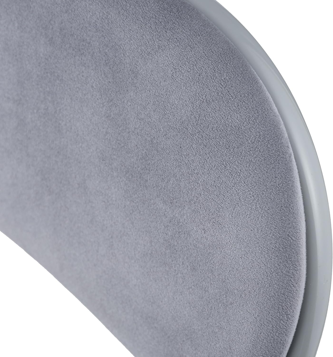Metal Frame Foldable Chair Velvet Padded Chair for Kitchen Garden Office - Grey