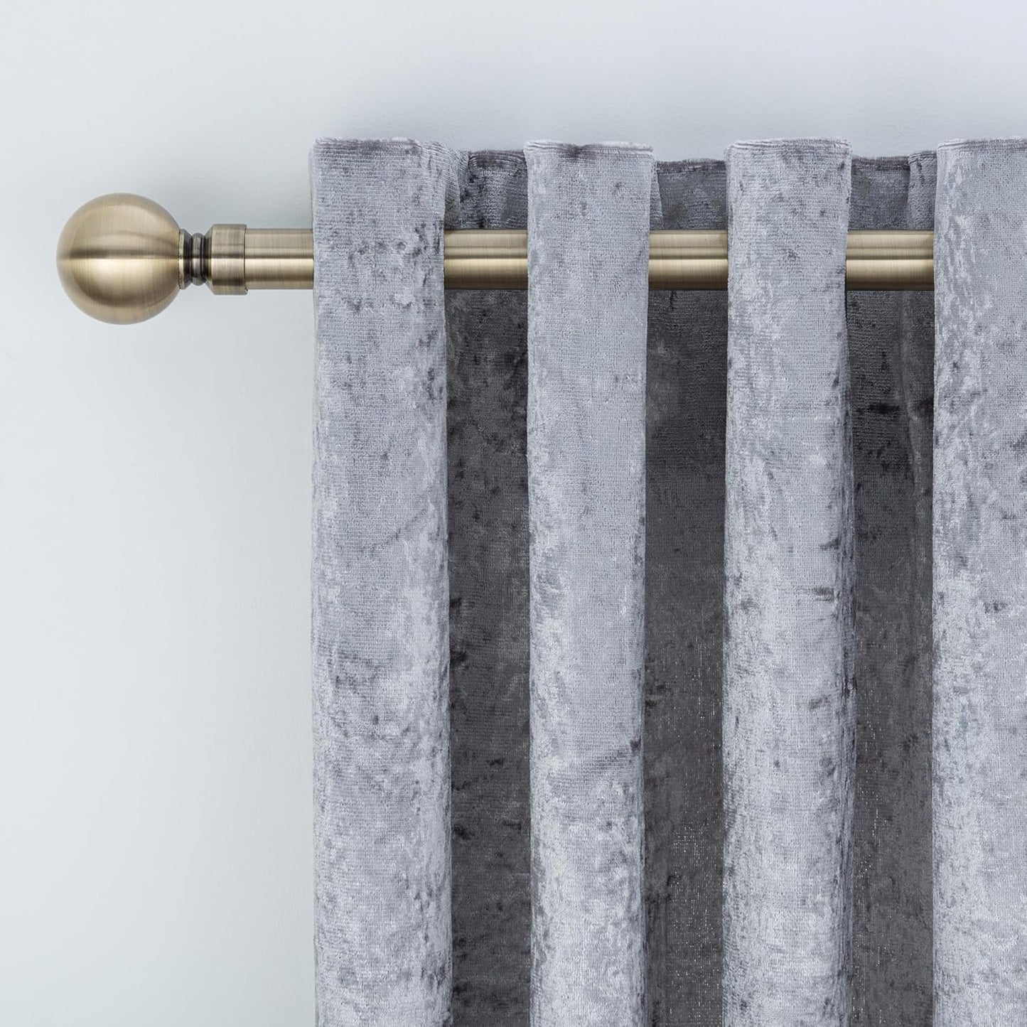 Plain Round Ball Metal Extendable Curtain Pole with Rings and Fittings (25/28mm)