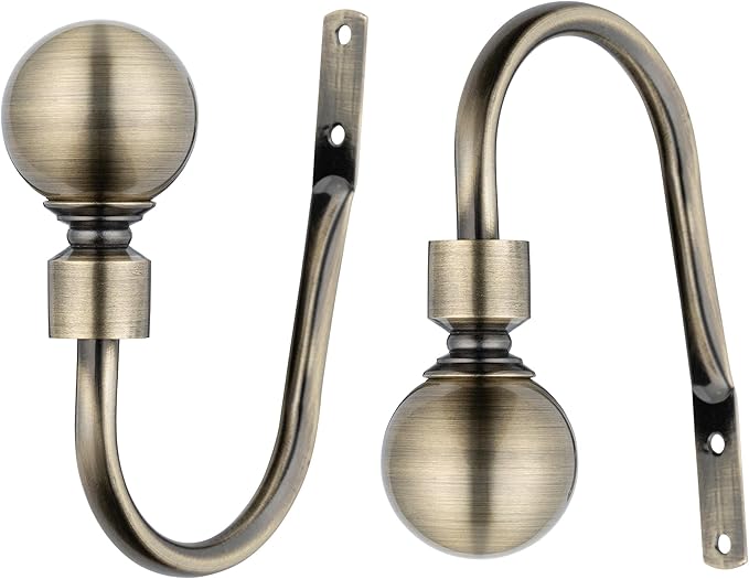 Plain Round Ball Metal Extendable Curtain Pole with Rings and Fittings (25/28mm)