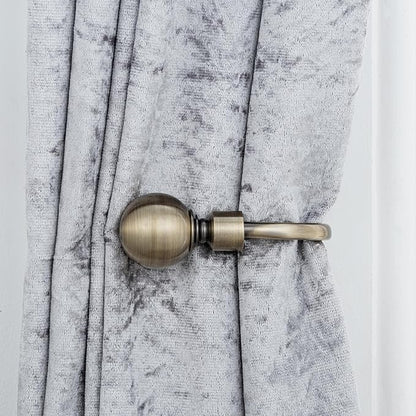 Plain Round Ball Metal Extendable Curtain Pole with Rings and Fittings (25/28mm)