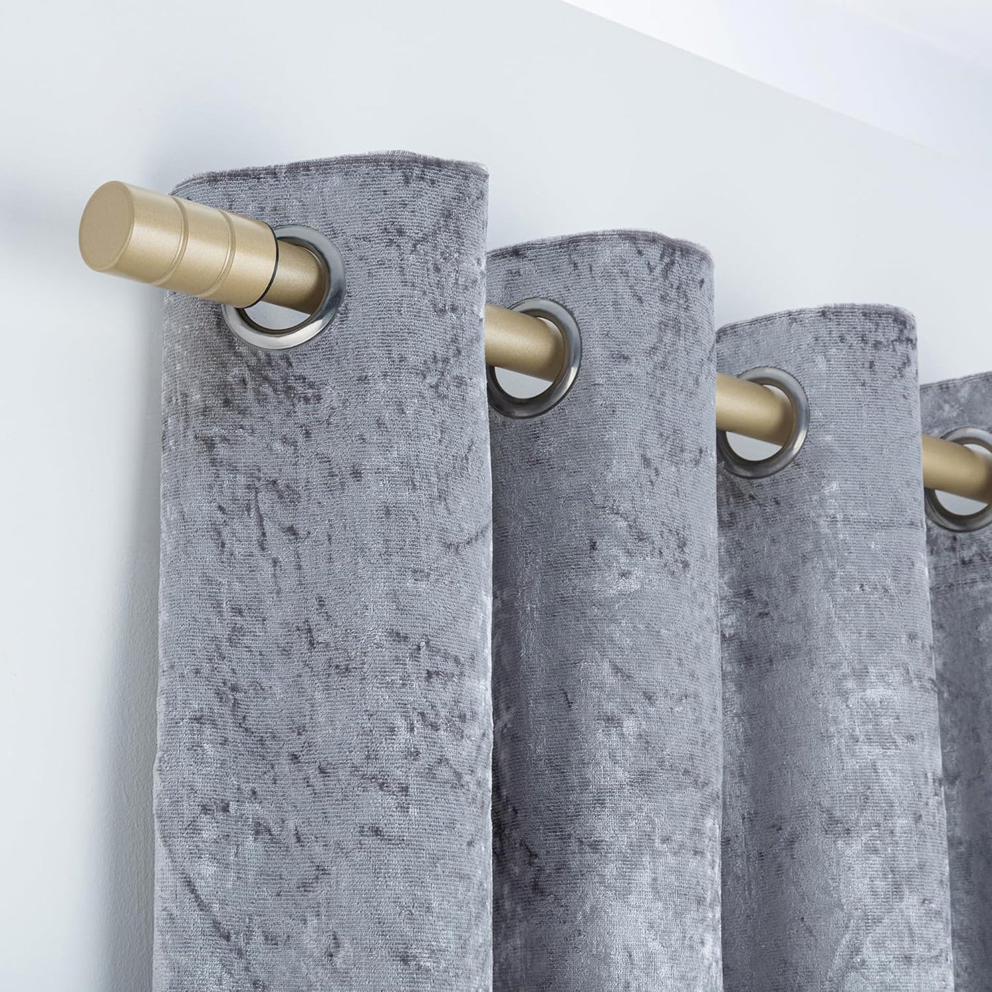 Plain Barrel Metal Extendable Curtain Pole with Rings and Fittings (25/28mm)