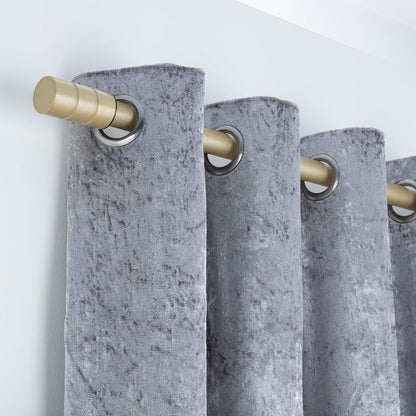 Plain Barrel Metal Extendable Curtain Pole with Rings and Fittings (25/28mm)